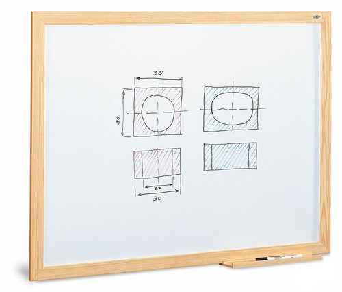FAIBO - PIZARRA BLANCA ESTRATIFICADA MARCO FIBRA 70x95 cm (Ref.400-4IND)