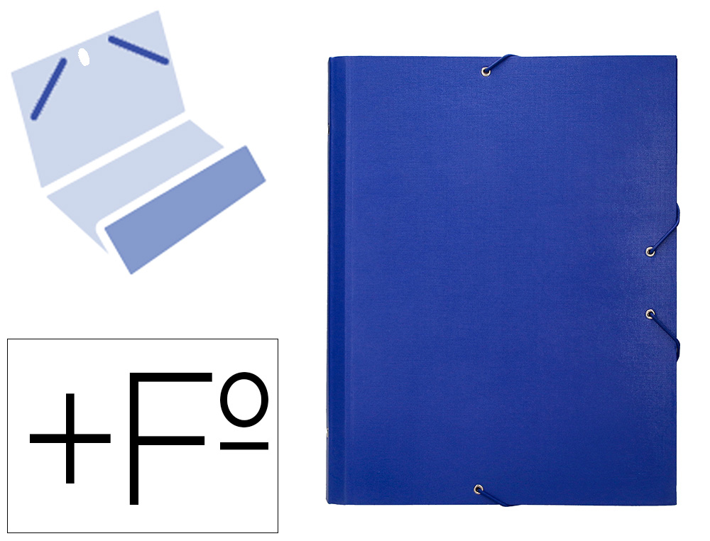 LIDERPAPEL - CARPETA CLASIFICADORA 12 DEPARTAMENTOS FOLIO PROLONGADO Cartón FORRADO AZUL (Ref.CS01)