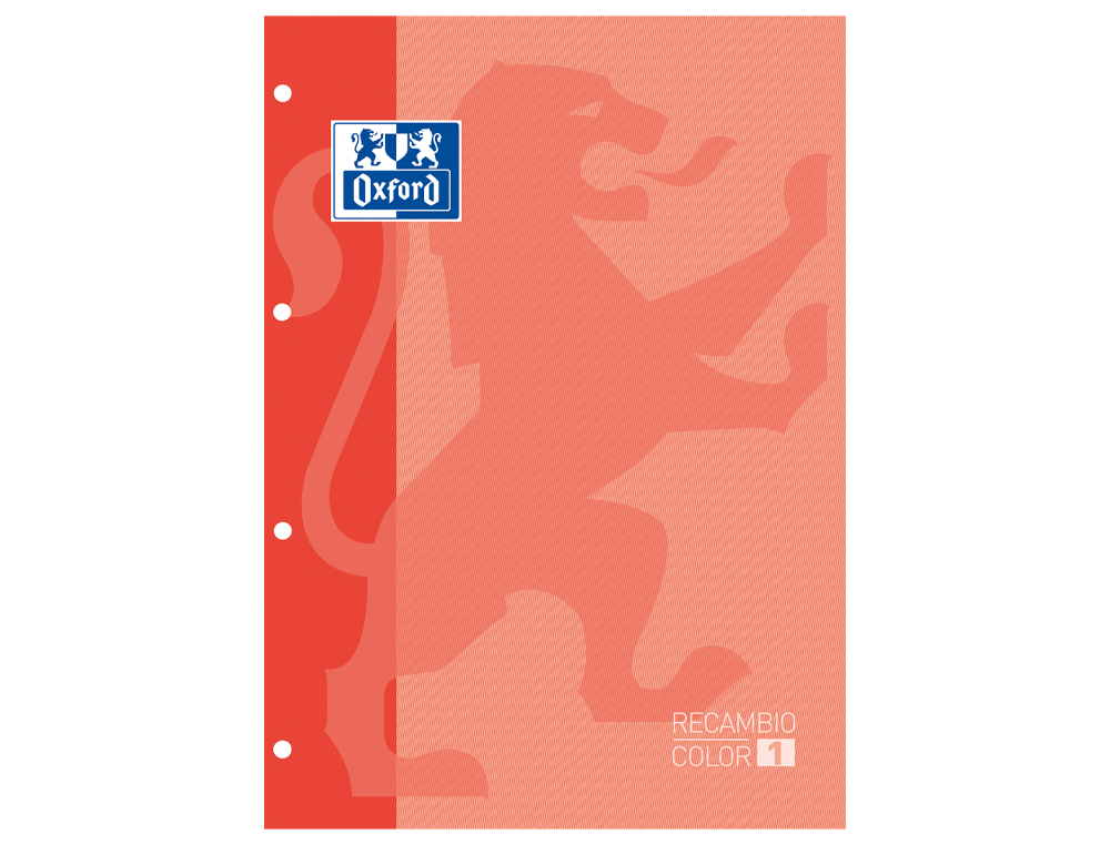 OXFORD - Recambio cuaderno 80h A4 Cuadricula 5x5 Naranja (Ref.400041234)
