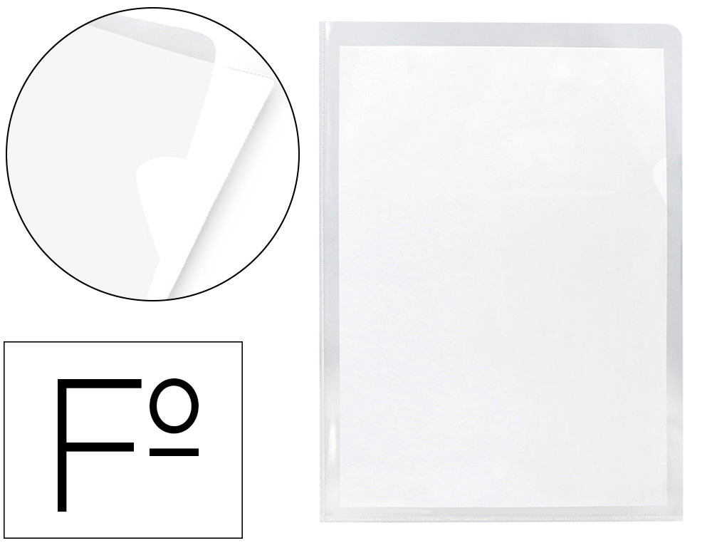 Q-CONNECT - CARPETA DOSSIER UÑERO PLASTICO FOLIO TRANPARENTE (Ref.KF15083)
