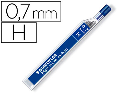 STAEDTLER - MINAS MARS MICRO GRAFITO 0,7mm "H" TUBO 12unid. (Ref.250 07-H)