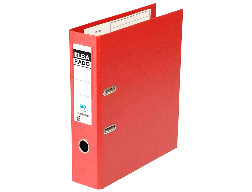 ELBA - Archivador de Palanca Rado Plast Folio Lomo 80mm Rojo (Ref.100022762)