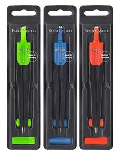 FABER CASTELL - COMPAS ESCOLAR COLORES SURTIDOS (3 col.) (Ref.174100)