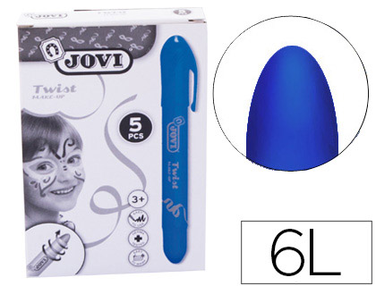 JOVI - Barra de Maquillaje TWIST MAKE-UP AZUL CAJA DE 5 UNIDADES (Ref.19113)