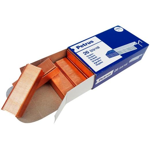 PETRUS - Grapas 1000 Ud 23/10 Cobreada (Ref.55719)