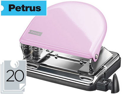 PETRUS - Taladro 52 Retro 20 Hojas Rosa/Gris 2 taladros (Ref.624408)