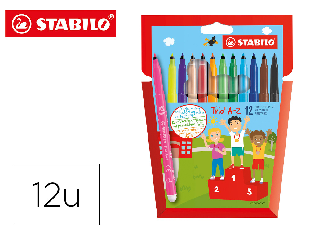 STABILO - ROTULADOR TRIO CAJA DE 12 COLORES (Ref.378/1-12-01)