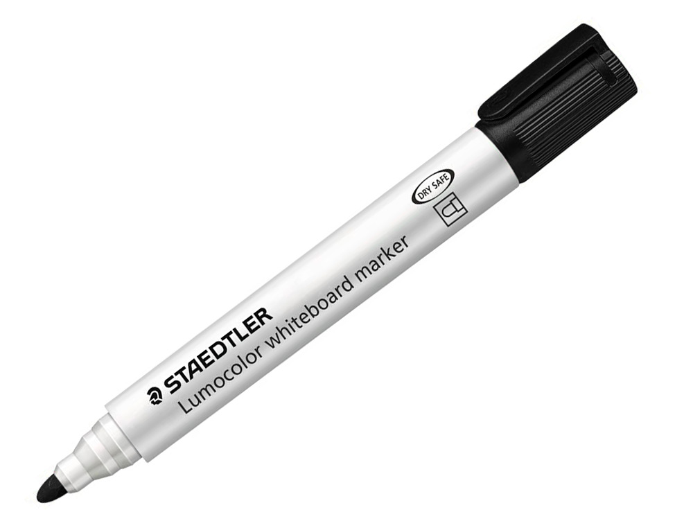 STAEDTLER - Marcador pizarra blanca 351 Tinta antisecado Negro (Ref.351-9)
