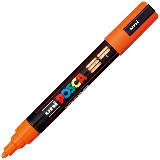 UNI-BALL - Marcador especial PC-5M punta de 1,8-2,5 mm. Lavable Carteleria, postes. Naranja (Ref.152660000)