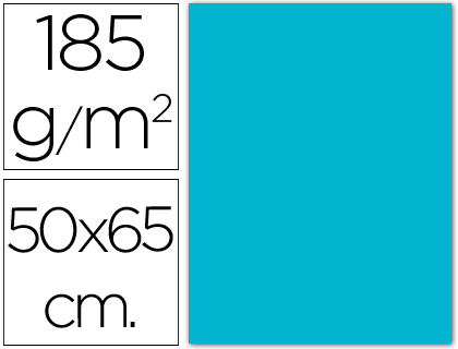 CANSON - Cartulina IRIS 50x65 cm Azul turquesa 185 gr (Ref.200040236)