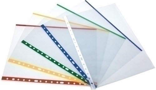 GRAFOPLÁS - FUNDA MULTITALADRO con RIBETE COLOR GRAFOPLAS PP 80µ LISO Fº 16 TAL.RFZO. VERDE PAQUETE de 100 (Ref.5510020)