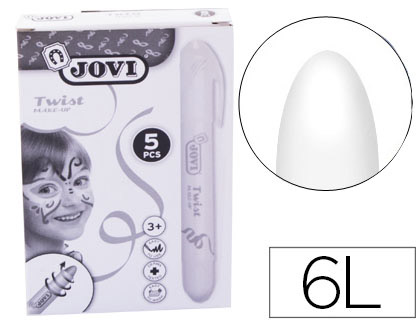 JOVI - Barra de Maquillaje TWIST MAKE-UP BLANCA CAJA DE 5 UNIDADES (Ref.19101)