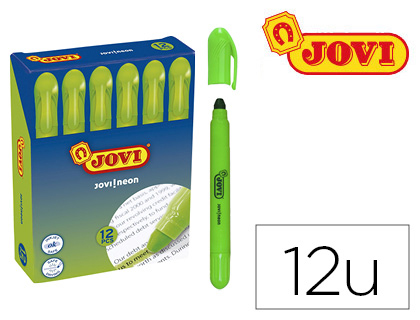 JOVI - Marcador de cera gel fluorescente verde caja de 12 unidades (Ref. 1818)