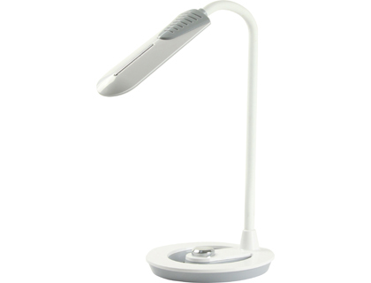 Q-CONNECT - Lampara de oficina sobremesa profesional abs 18 leds 6 w interruptor sensor 3 niveles color blanco (Ref. KF18753)