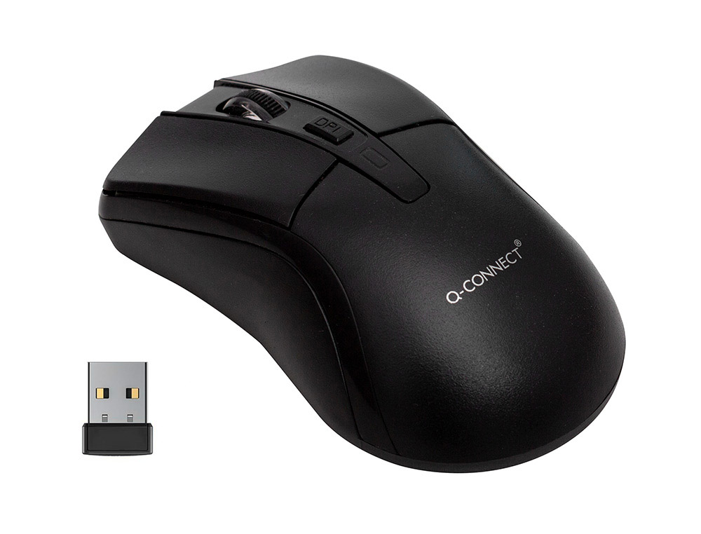 Q-CONNECT - RATON OPTICO 1000 DPI INALAMBRICO NANO RECEPTOR USB 2,4 GHZ (Ref.KF16196)