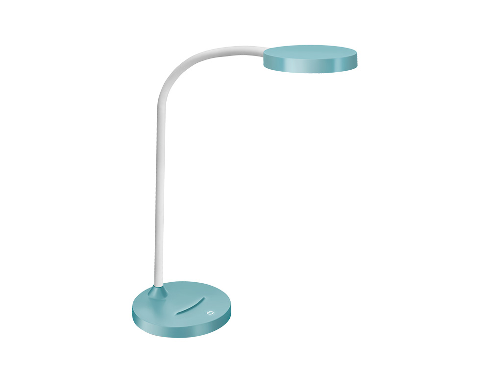 CEP - Lampara de oficina flex plastico led de 4w brazo flexible tactil color celeste 160x600 mm (Ref. 2002900991)