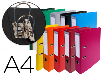 EXACOMPTA - Archivador de Palanca 10ud A4 320x290x70mm Colores surtidos (Ref.53074E)