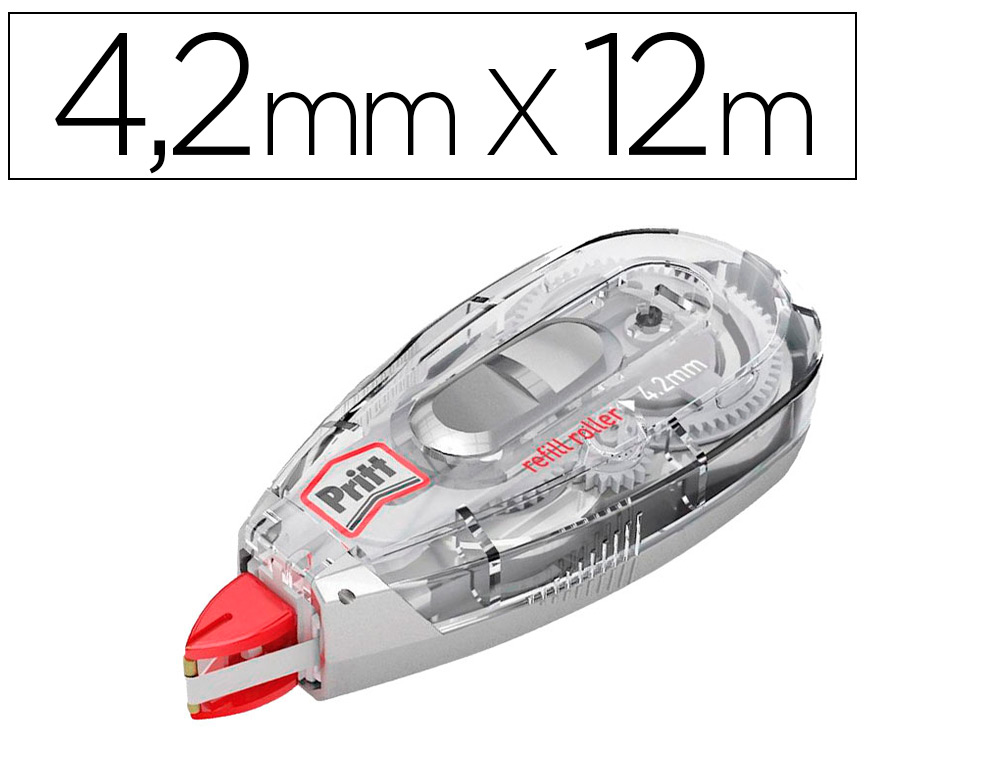 PRITT - Cinta correctora Refill Roller 4,2mmx14m No marcas en fotocopias Recargable 1445050 (Ref.2120443)