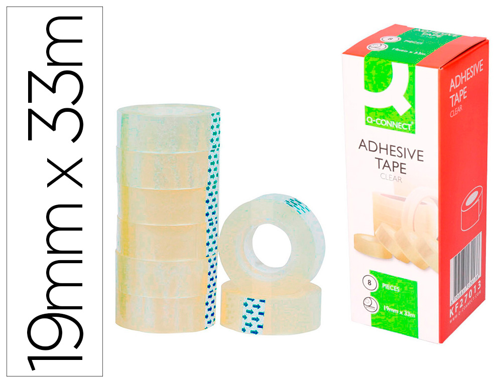 Q-CONNECT - CINTA ADHESIVA 33 MT X 19 MM (Ref.KF27013)