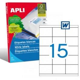 APLI - Caja de 100H ETIQ BLANCA ILC 70X50.8 (Ref.1295)