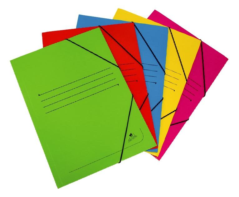 MARIOLA - CARPETA de GOMAS y SOLAPAS CARTON Fº COLOR SURTIDO 4 COLORES (Ref.1085SU)