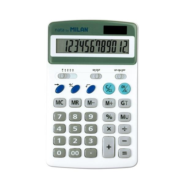MILAN - Calculadora sobremesa 12 dígitos Blanca (Ref.40920BL)