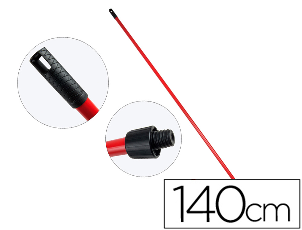 PALO DE ESCOBA O FREGONA METAL UNIVERSAL CON ADAPTADOR SP 140 CM (Ref.2114)