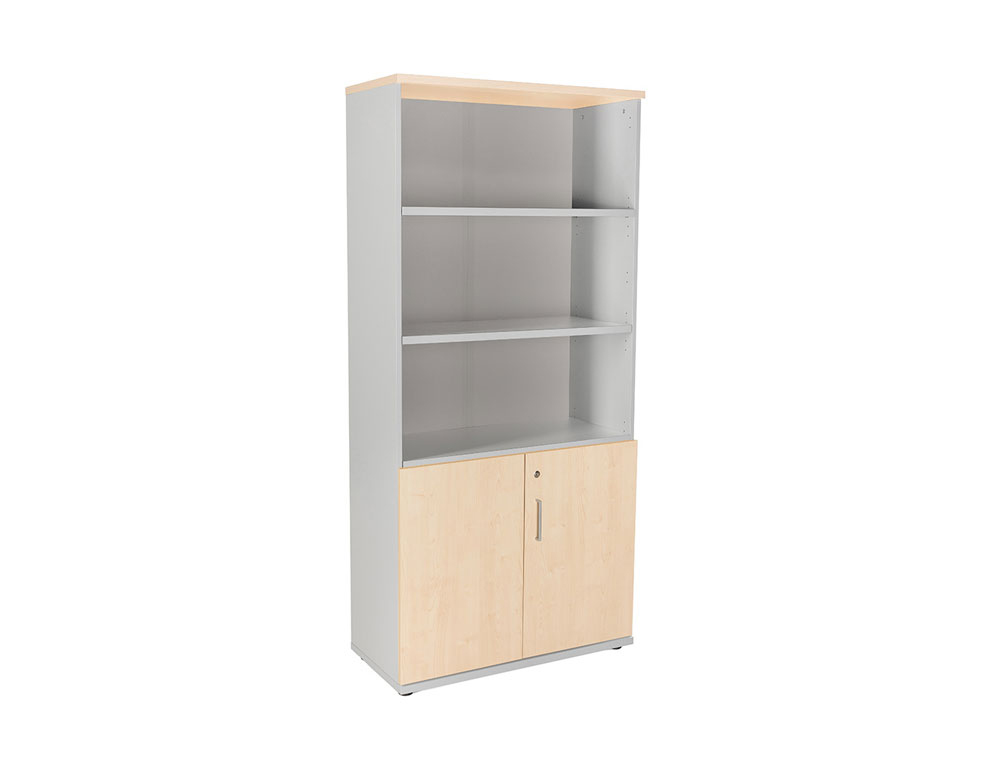 ROCADA - ARMARIO CON CUATRO ESTANTE Y DOS PUERTAS INFERIORES SERIE STORE 195X90X45 CM ACABADO AB01 (Ref.1103AB01)