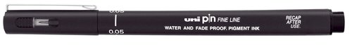 UNI-BALL - ROTULADOR CALIBRADO PIN MANGA 0,05 mm NEGRO (Ref.798801000)