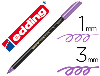 EDDING - ROTULADOR PUNTA FIBRA 1200 VIOLETA METALIZADO N 78 PUNTA REDONDA 1-3 MM (Ref.1200-78)