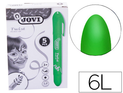 JOVI - Barra de Maquillaje TWIST MAKE-UP VERDE CAJA DE 5 UNIDADES (Ref.19111)