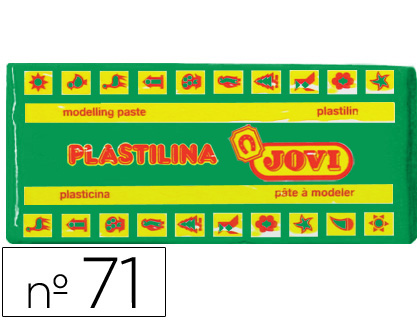 JOVI - PLASTILINA 71 VERDE CLARO -UNIDAD -TAMAÑO MEDIANO (Ref.71-10)