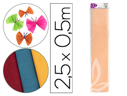 LIDERPAPEL - PAPEL CRESPON 50 CM X 2.5M 34G/M2 SALMON (Ref.CP06)