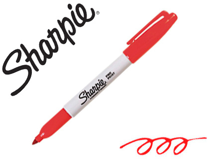 PAPER MATE - Marcador permanente Sharpie F Resistente al agua Rojo (Ref.S0810940)