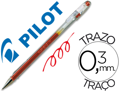 PILOT - Roller G-1 Rojo Trazo 0,3 mm Tinta gel (Ref.BL-G1-5T-R / NG1R)