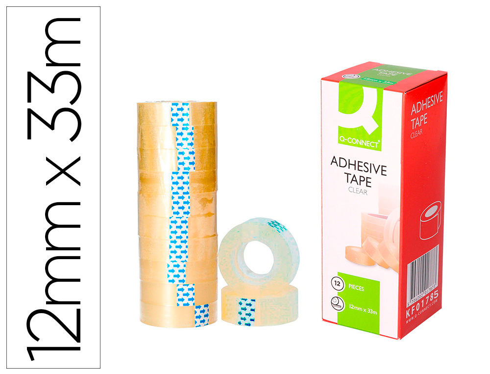 Q-CONNECT - CINTA ADHESIVA 33 MT X 12 MM (Ref.KF01785)