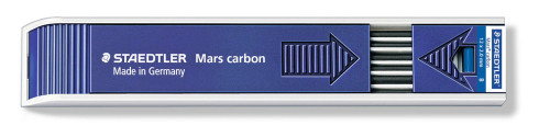 STAEDTLER - Mina Mars carbon Estuche 12ud Trazo 0.2 mm B (Ref.200-B)