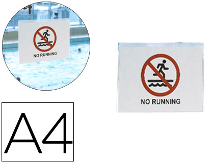 3L OFFICE - Pack DE 10 BOLSAS ADHESIVAS RESISTENTE AL AGUA CIERRE HERMETICO EN DORSO REPOSICIONABLE A4 (Ref.15061)