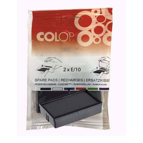 COLOP - Almohadilla recambio E-10 2 UD NEGRO (Ref.ALCB.10.N)