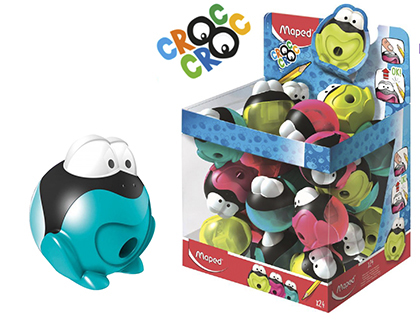 MAPED - Sacapuntas/Afilalapices plastico croc croc signal con deposito 1 uso colores surtidos. (Ref. 017711)