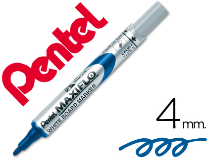 PENTEL - Marcador pizarra blanca Maxiflo MWL-5S Trazo 2 mm Punta conica Azul (Ref.MWL5S-C)