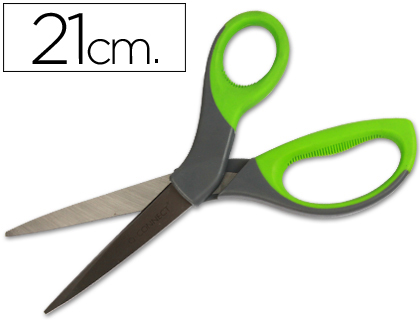 Q-CONNECT - TIJERA MANGO CAUCHO 8" 21 CM BLISTER (Ref.KF03987)