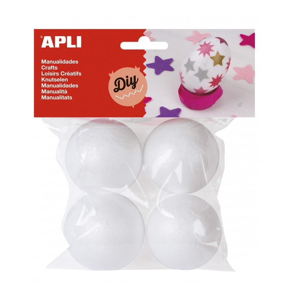APLI - Bolsa 4 BOLAS POREXPAN 45MM. Ø (Ref.13279)
