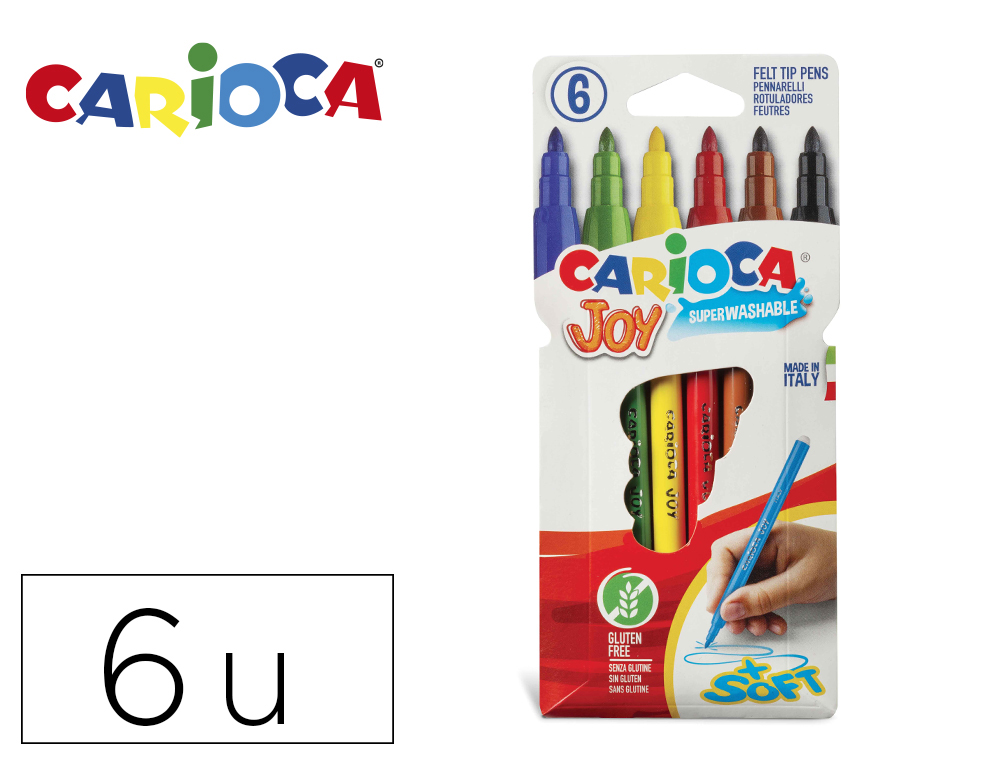 CARIOCA - ROTULADOR JOY CAJA DE 6 COLORES (Ref.A11100006)