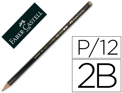 FABER CASTELL - Lapiz Ecolápiz 9000 2B Grafito Hexagonal (Ref.119002)