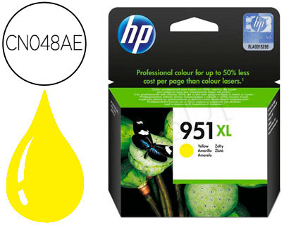 HP ( HEWLETT PACKARD ) - Cartuchos ORIGINALES Inyección De Tinta 951XL Amarillo (Ref.CN048AE#BGY)