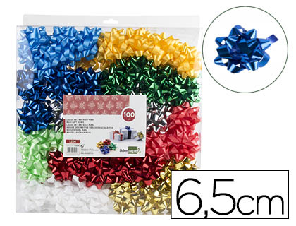 LIDERPAPEL - LAZOS FANTASIA MAXI COLORES METALIZADOS SURTIDOS (Ref.LZ04)