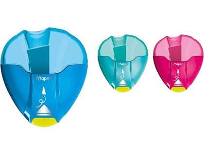 MAPED - Sacapuntas/Afilalapices PLASTICO I-GLOO 1 USO CON DEPOSITO COLORES SURTIDOS (Ref.32711)