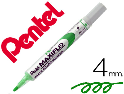PENTEL - Marcador pizarra blanca MWL-5S Tinta liquida Verde (Ref.MWL5S-D)