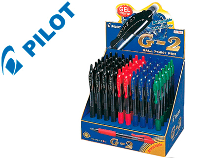 PILOT - Expositorde 60 boligrafos G-2.Tinta gel (Ref.BL-G2-7-60DPK / NEG2)